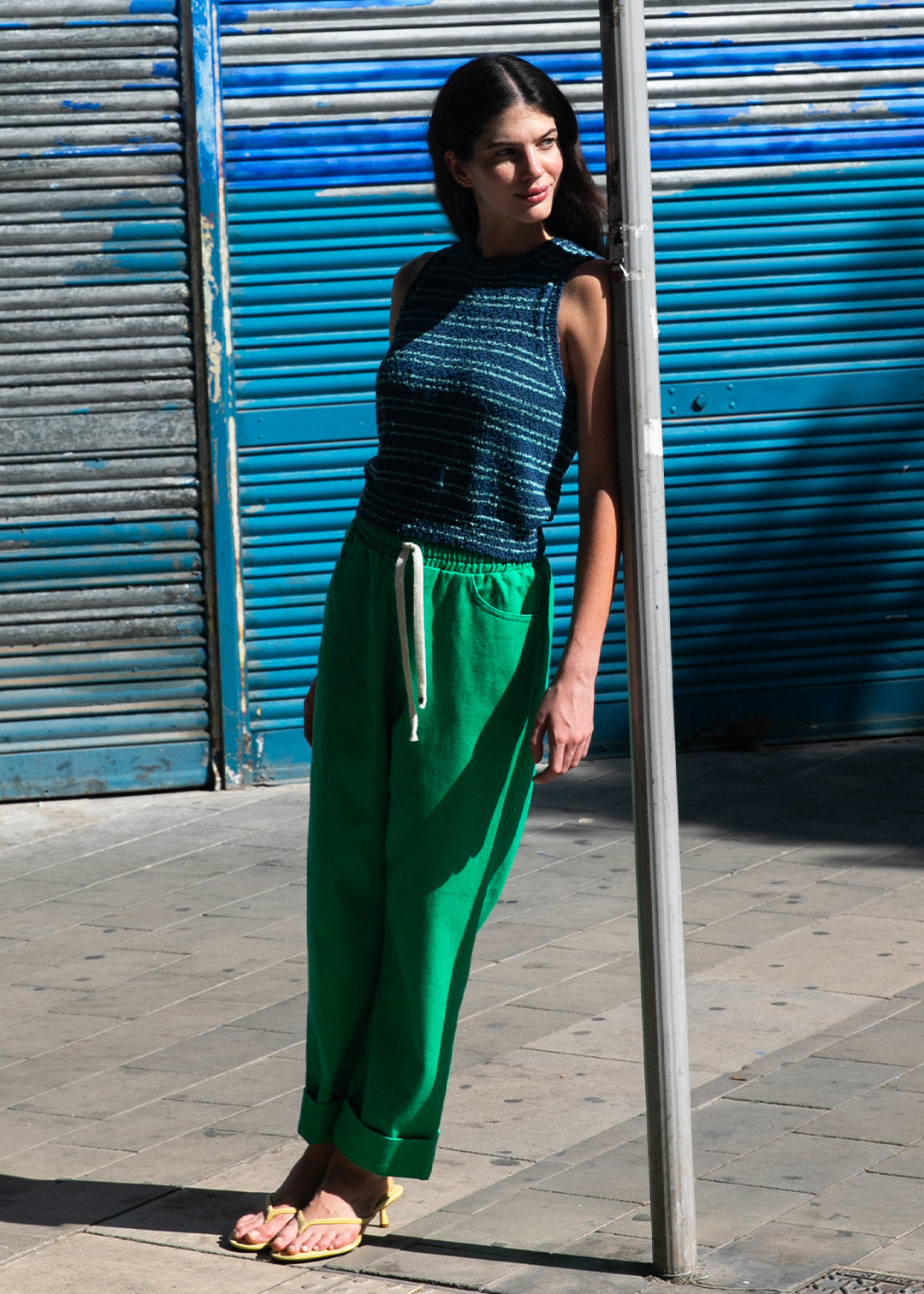 Top Mireila rayures océan