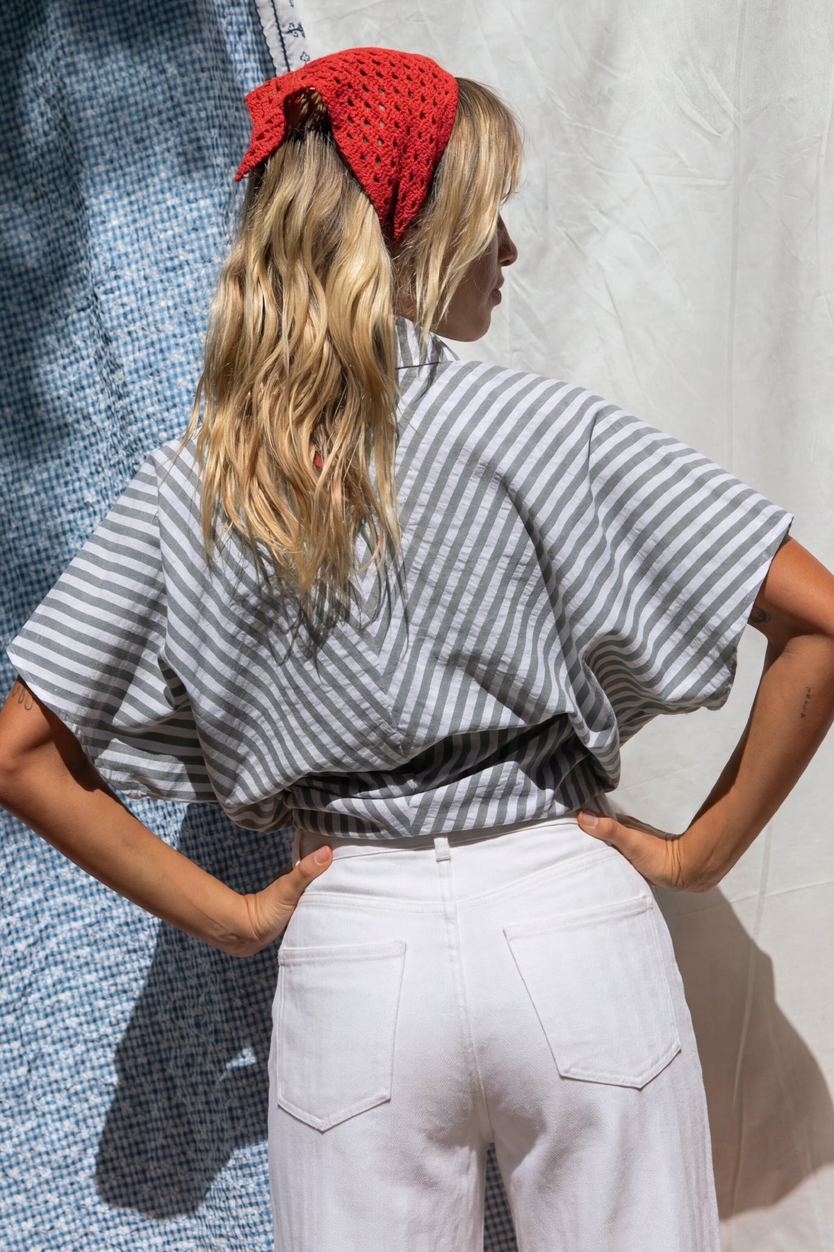 Navy Blue Stripes Caraibes Shirt