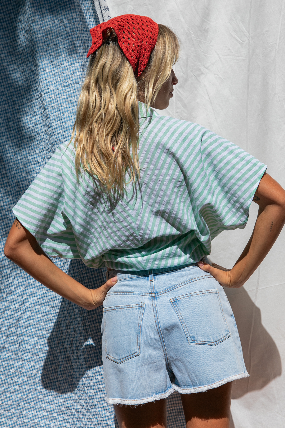 Green striped Caraibes shirt