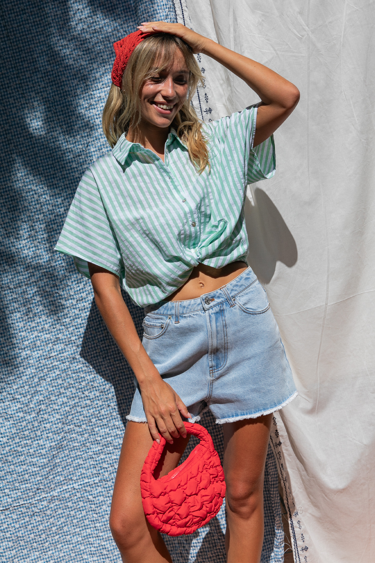 Green striped Caraibes shirt