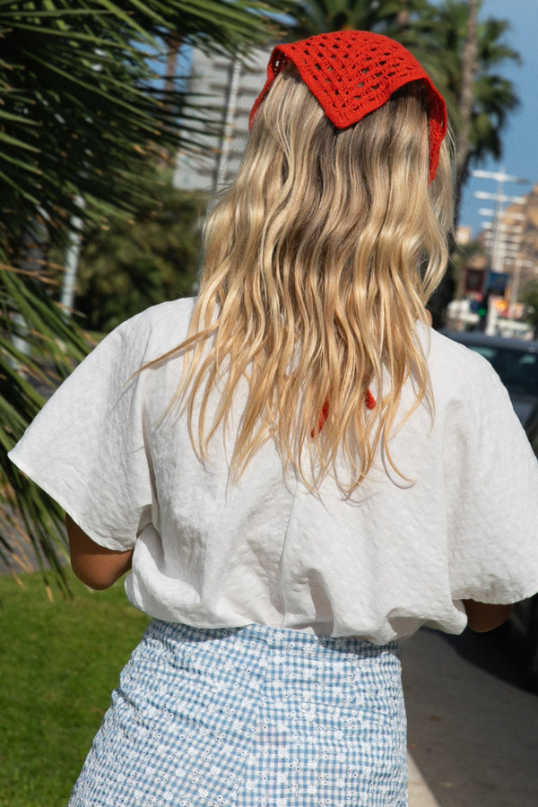 Chemise Caraibes à rayures blanches