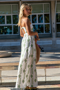 Randal Eucalyptus Embroidery Dress