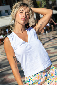Dani white tank top