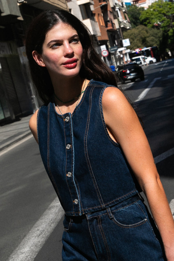 Top Victoria en jean