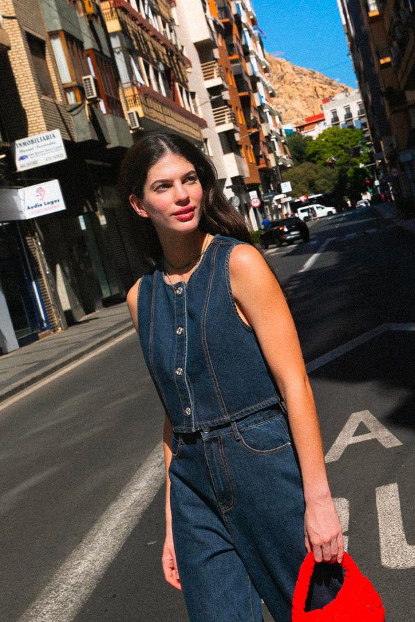 Top Victoria en jean