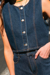 Top Victoria en jean