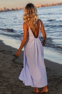 Ryta blue striped dress
