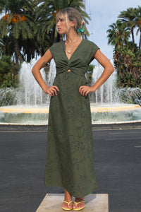 Rovena khaki dress