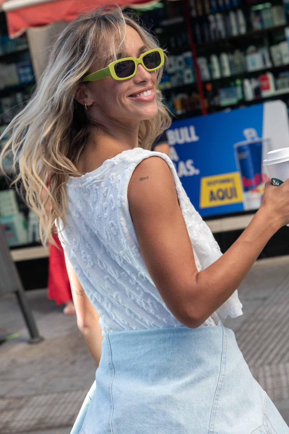 Top Talulah léopard blanc