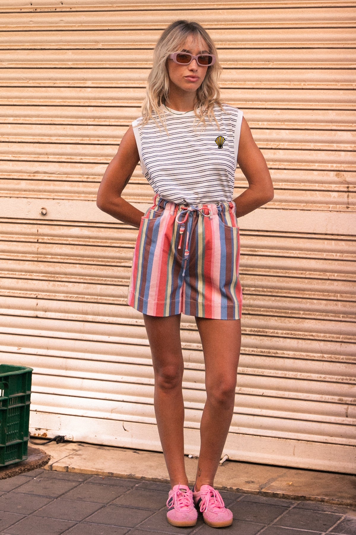 Sammy shorts • Arlequin stripes