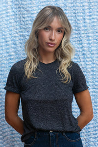 T-shirt Tia gris carbone