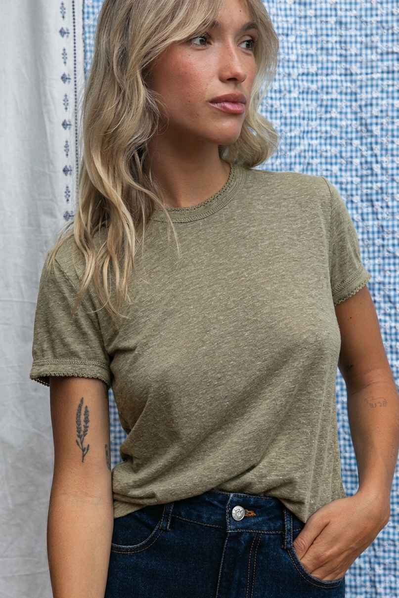 T-shirt Tia vert olive