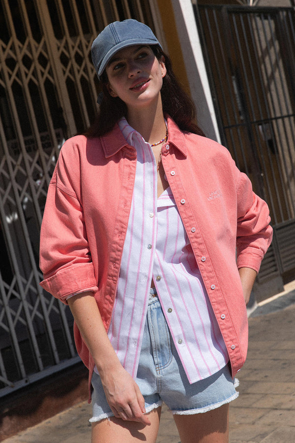 Chemise Cally rayures roses