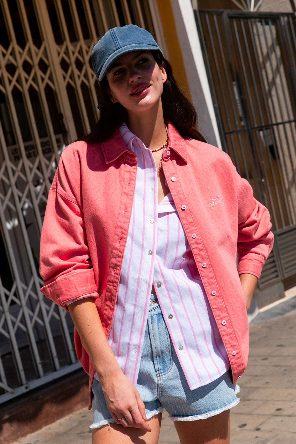 Chemise Cally rayures roses