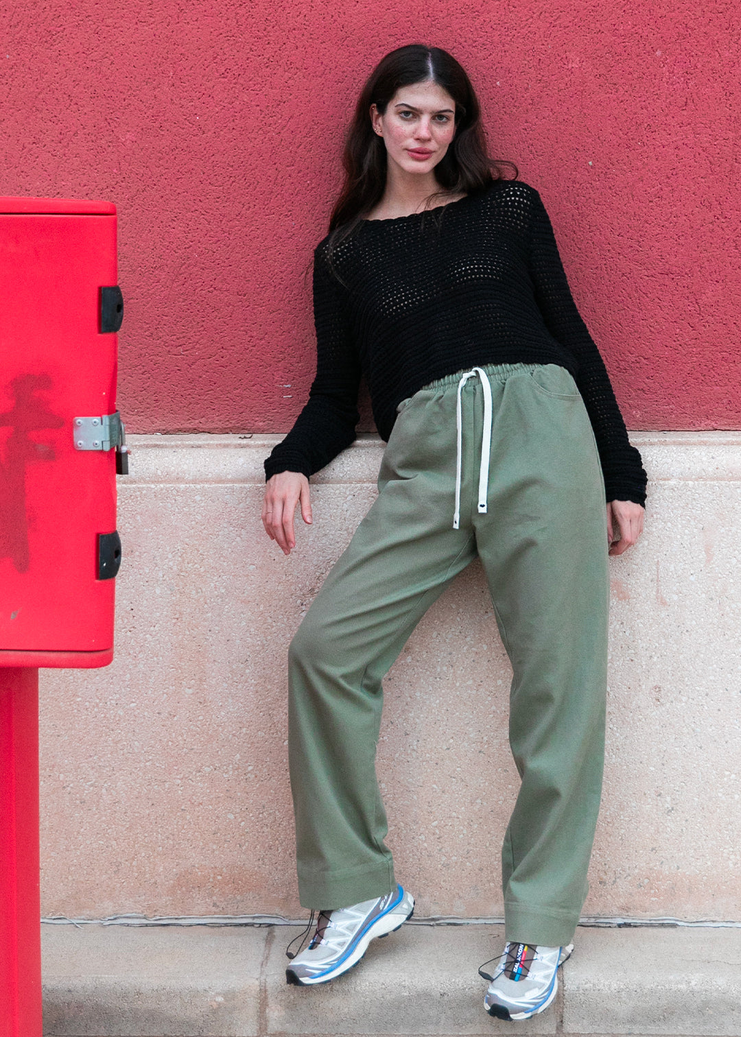 Pull en crochet Massena noir