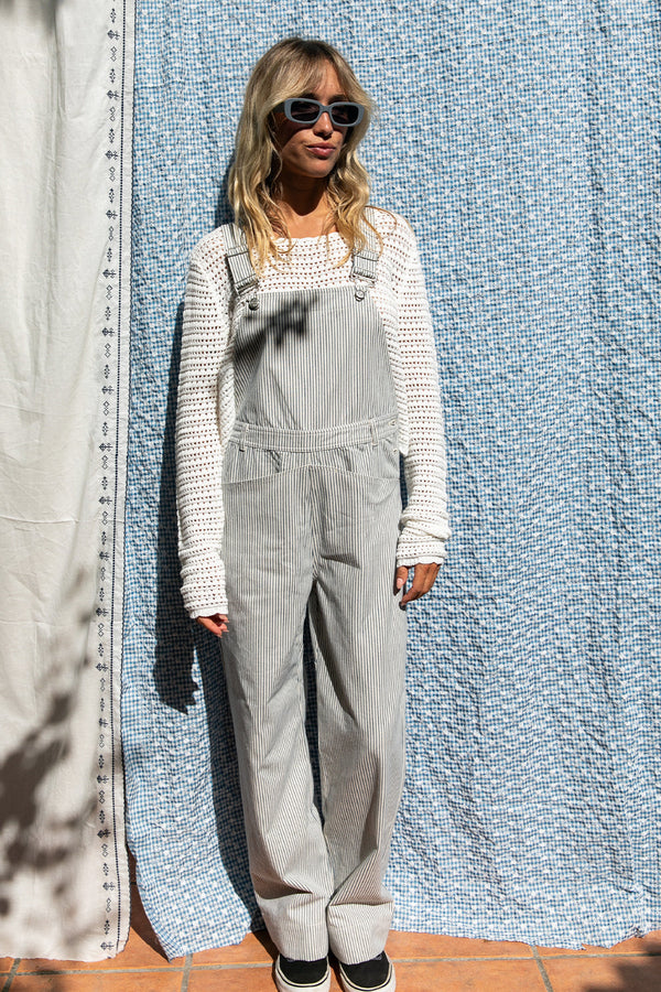 Combinaison Oguste rayures bleues