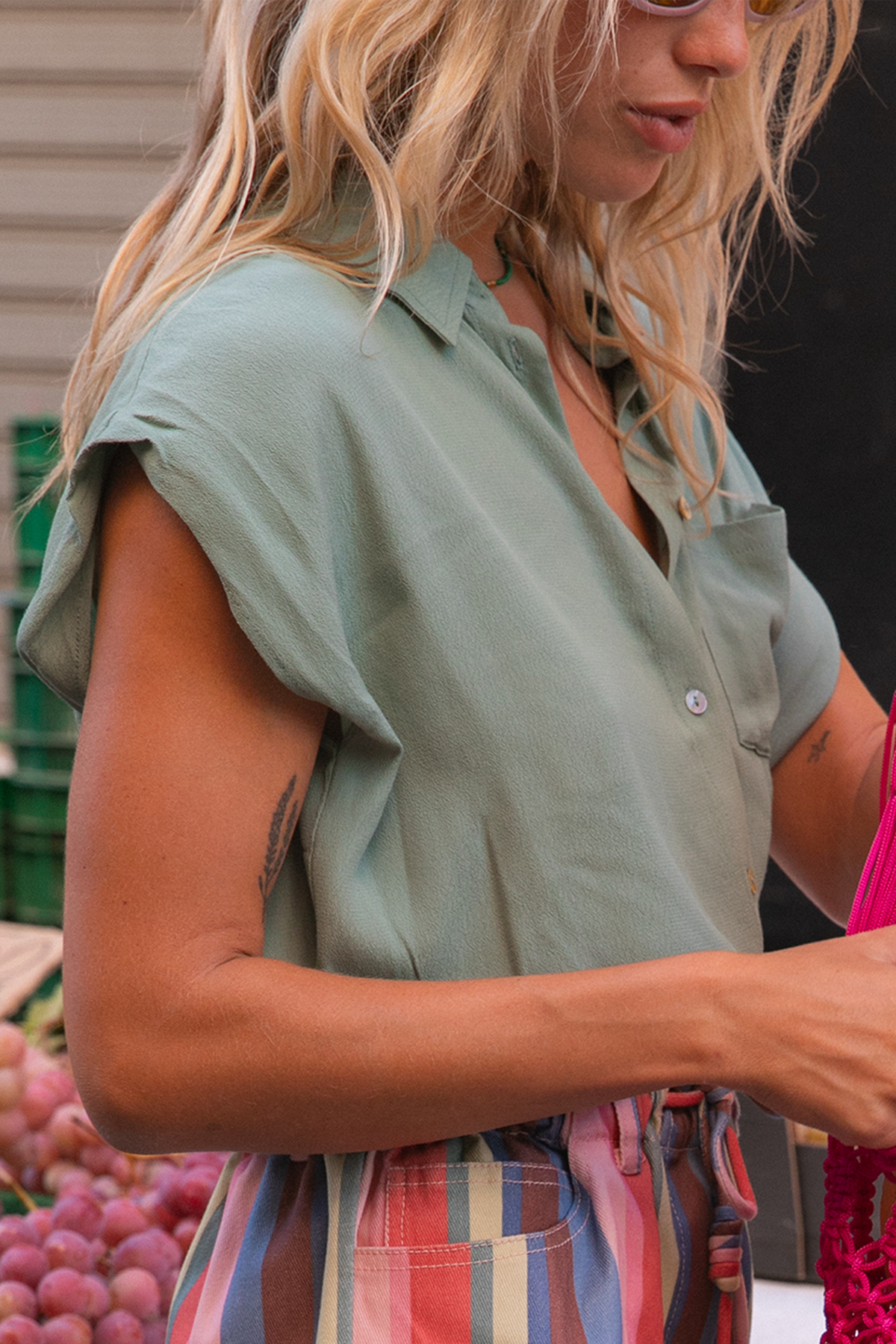 Clipper shirt in fern green