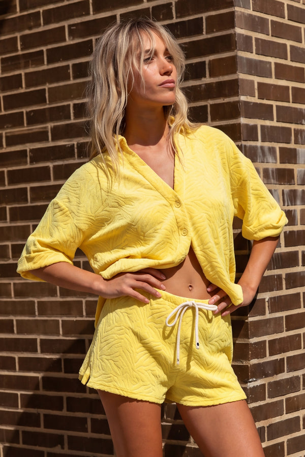 Chemise Cavane en éponge jaune