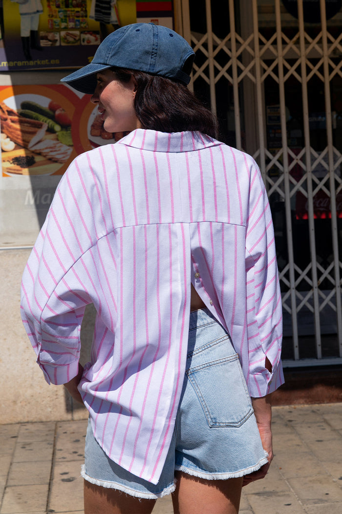 Chemise Cally rayures roses