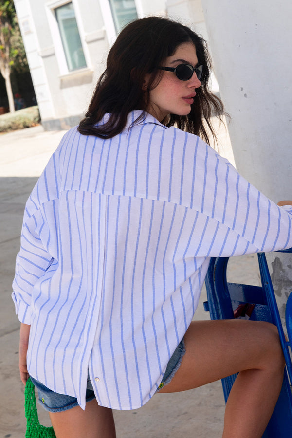Chemise Cally rayures bleues