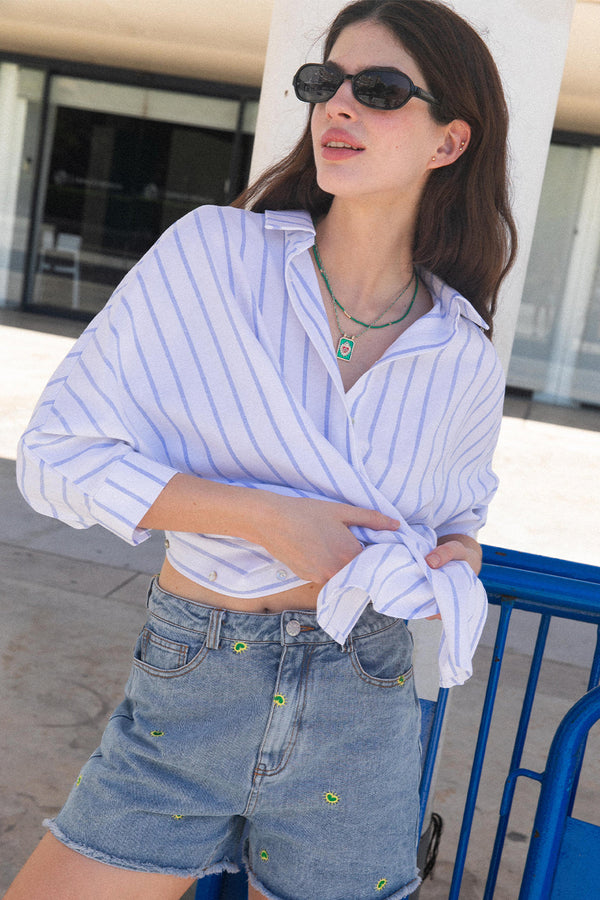 Chemise Cally rayures bleues