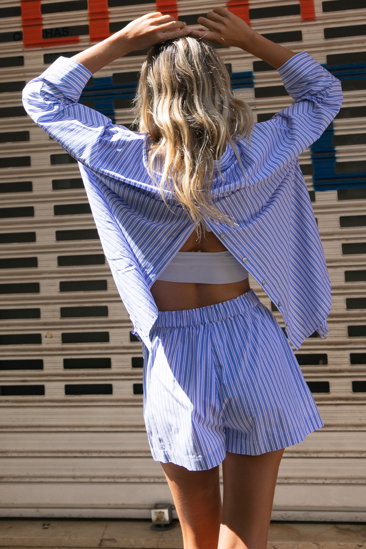 Cally shirt • Jet Lag stripes