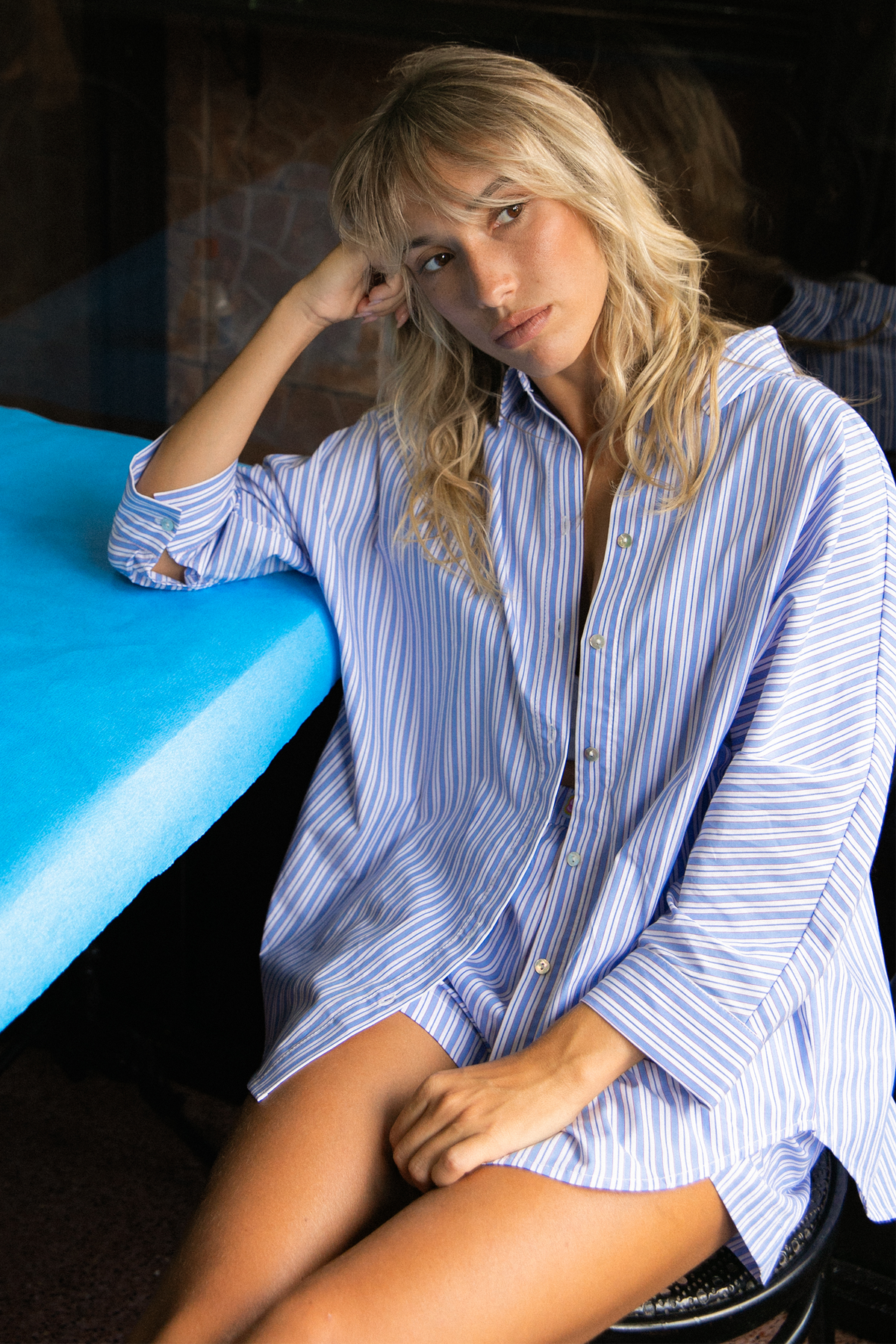 Cally shirt • Jet Lag stripes