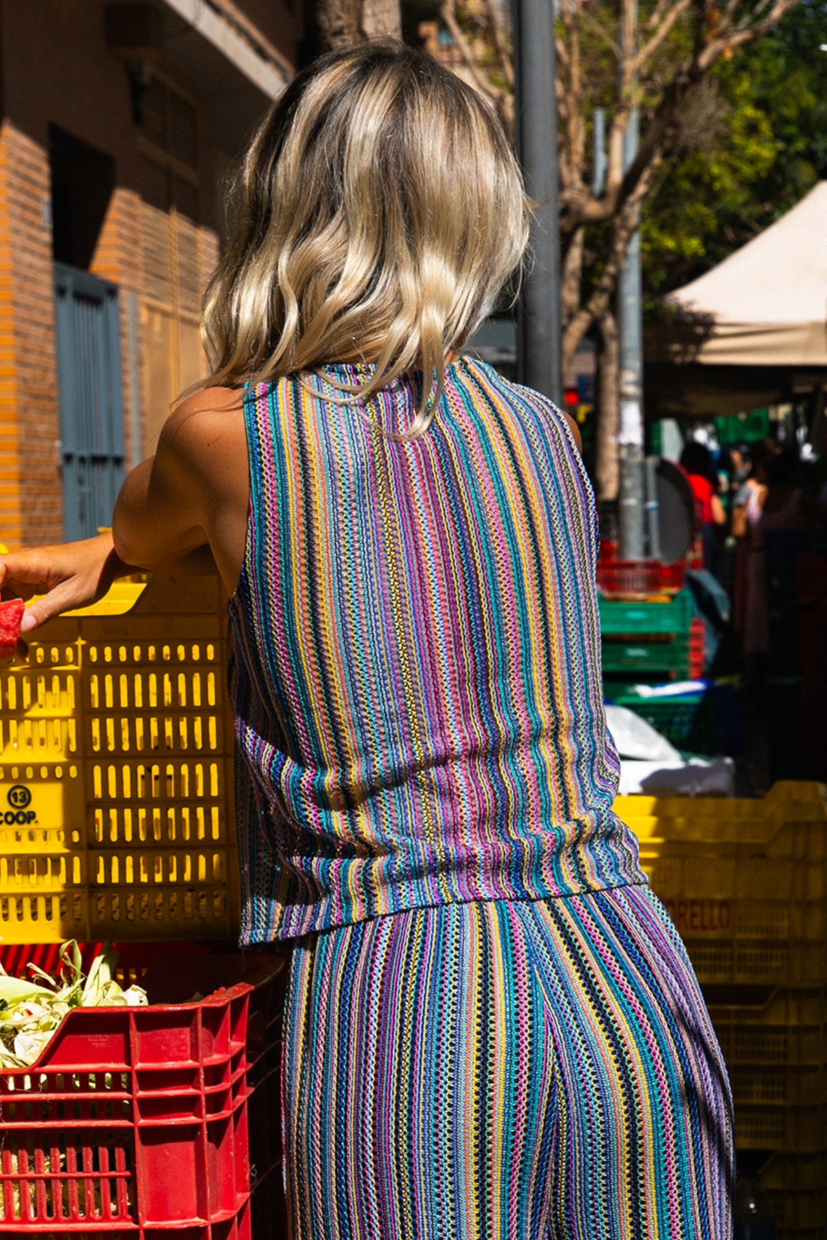 Top Muse striped Samba