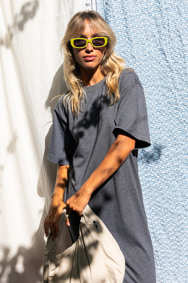 Robe Rai gris chiné