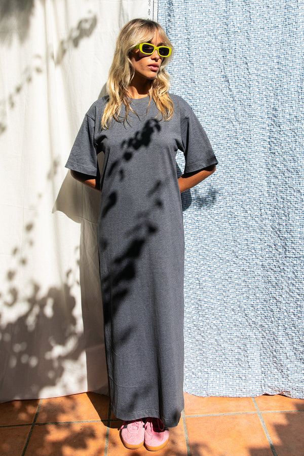 Robe Rai gris chiné