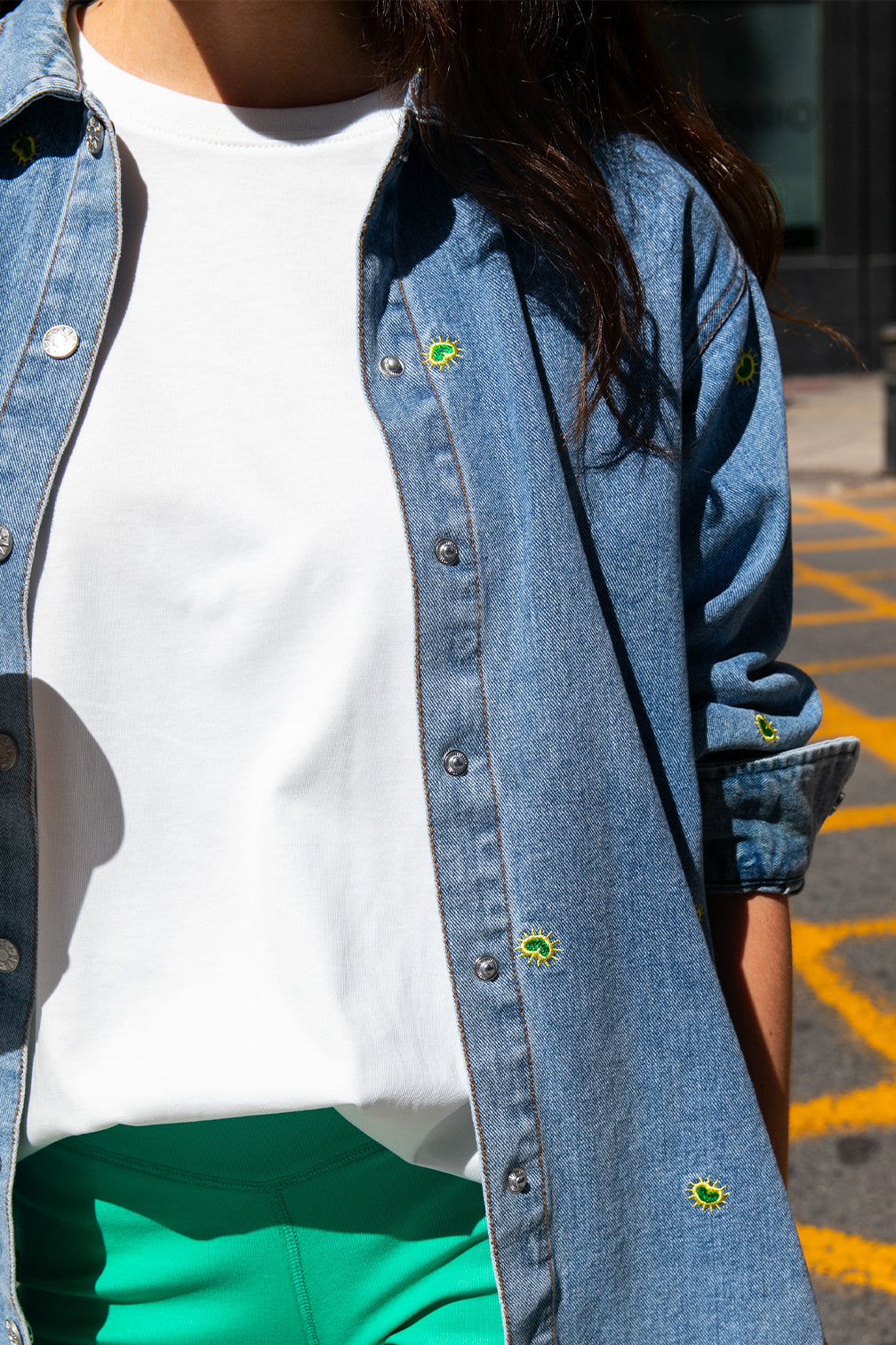 Veste en jean brodé Vlodia