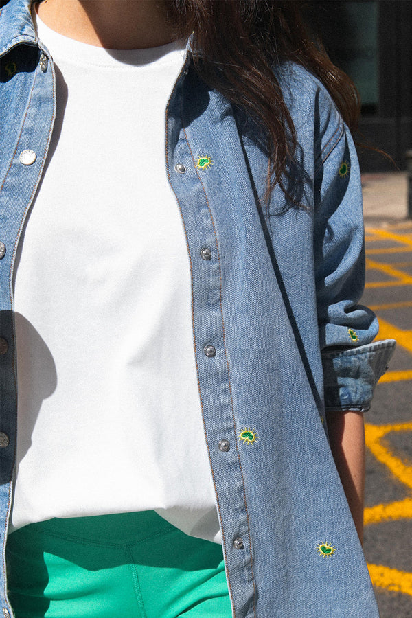 Veste en jean brodé Vlodia