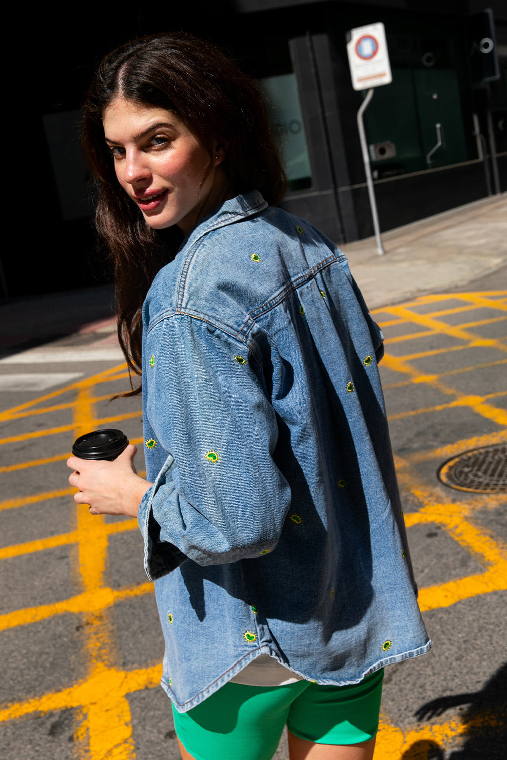 Veste en jean brodé Vlodia