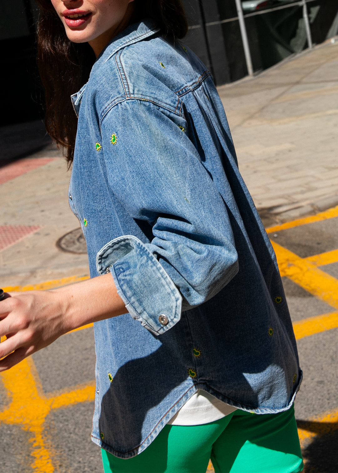 Veste en jean brodé Vlodia