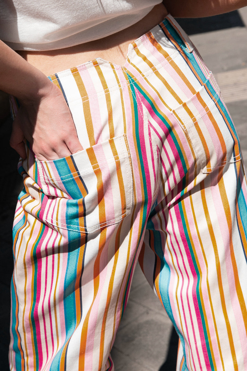 Pantalon Palot rayures multicolores