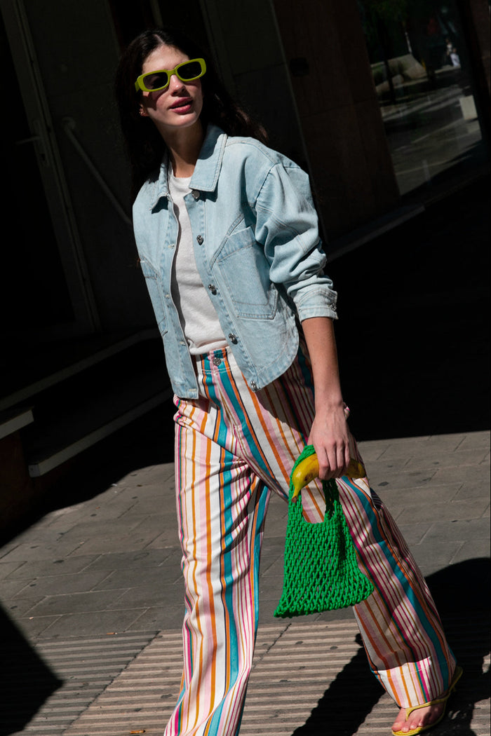 Pantalon Palot rayures multicolores