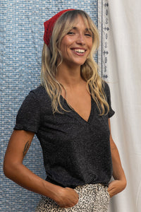 T-shirt Tarya gris carbone