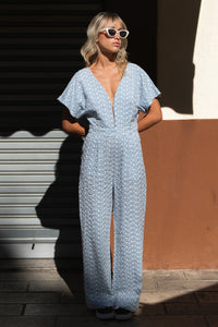 Combinaison Osyana vichy bleu