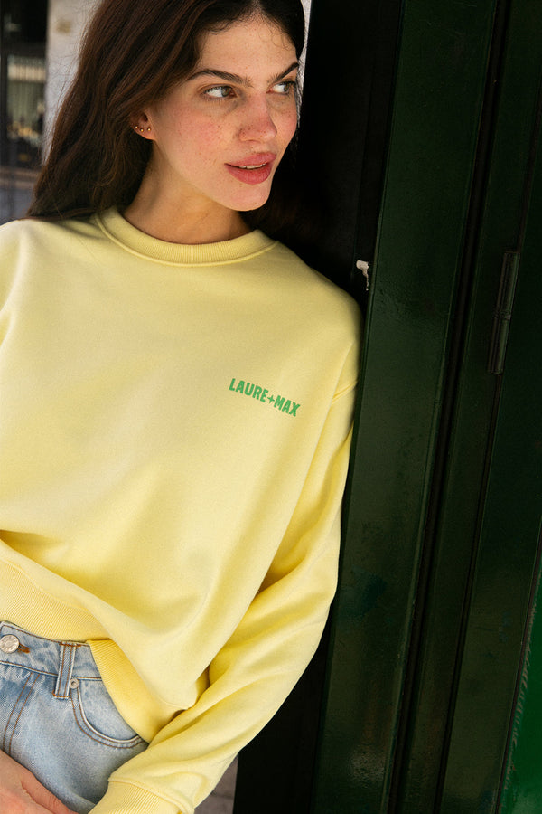 Sweat Nir jaune