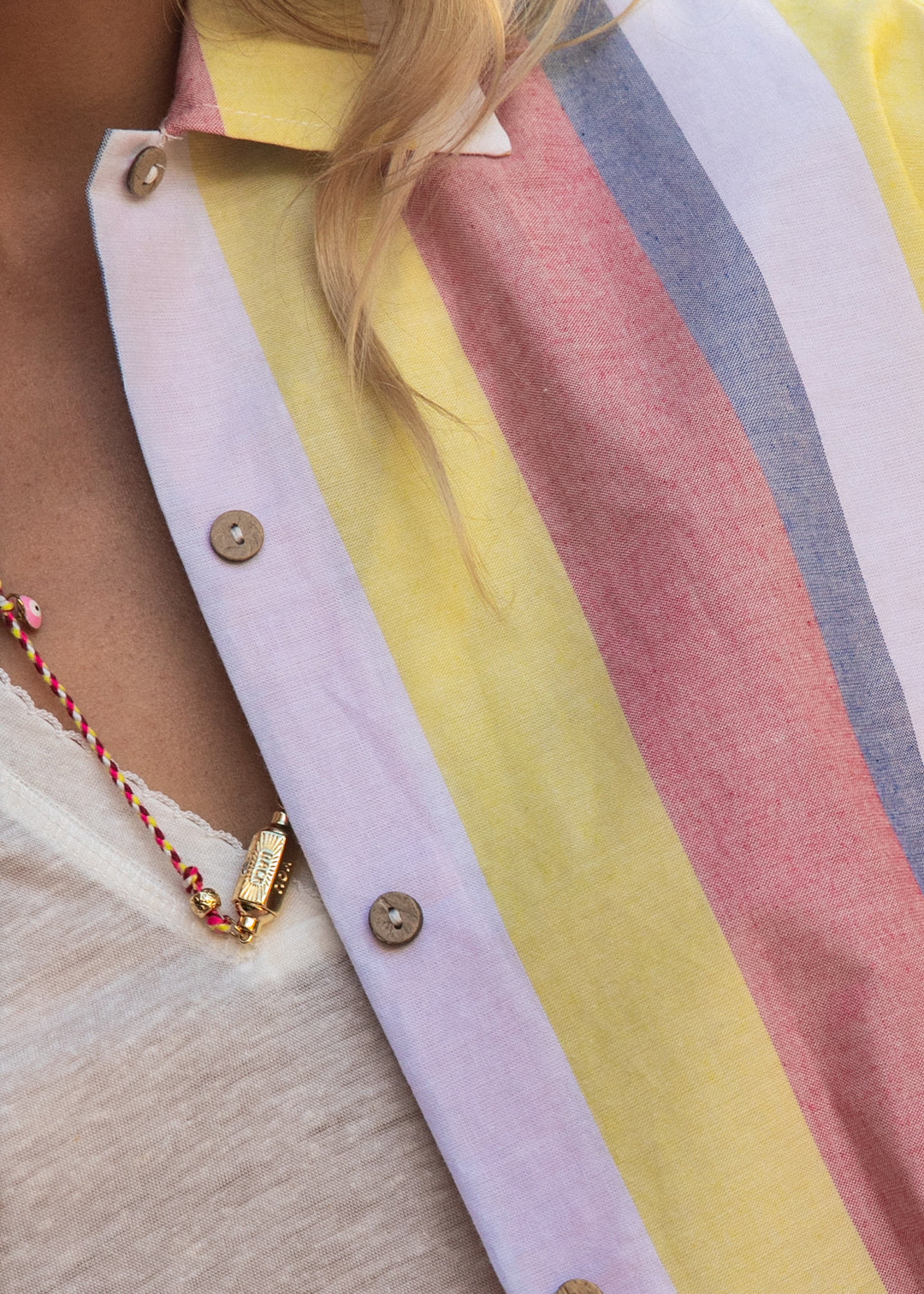 Chemise Cora rayures roses