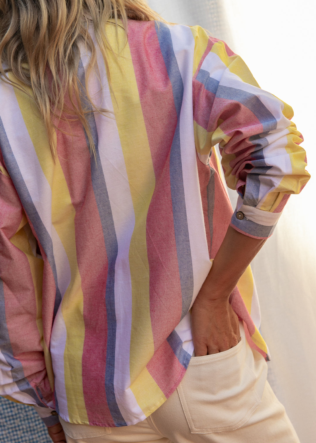 Chemise Cora rayures roses