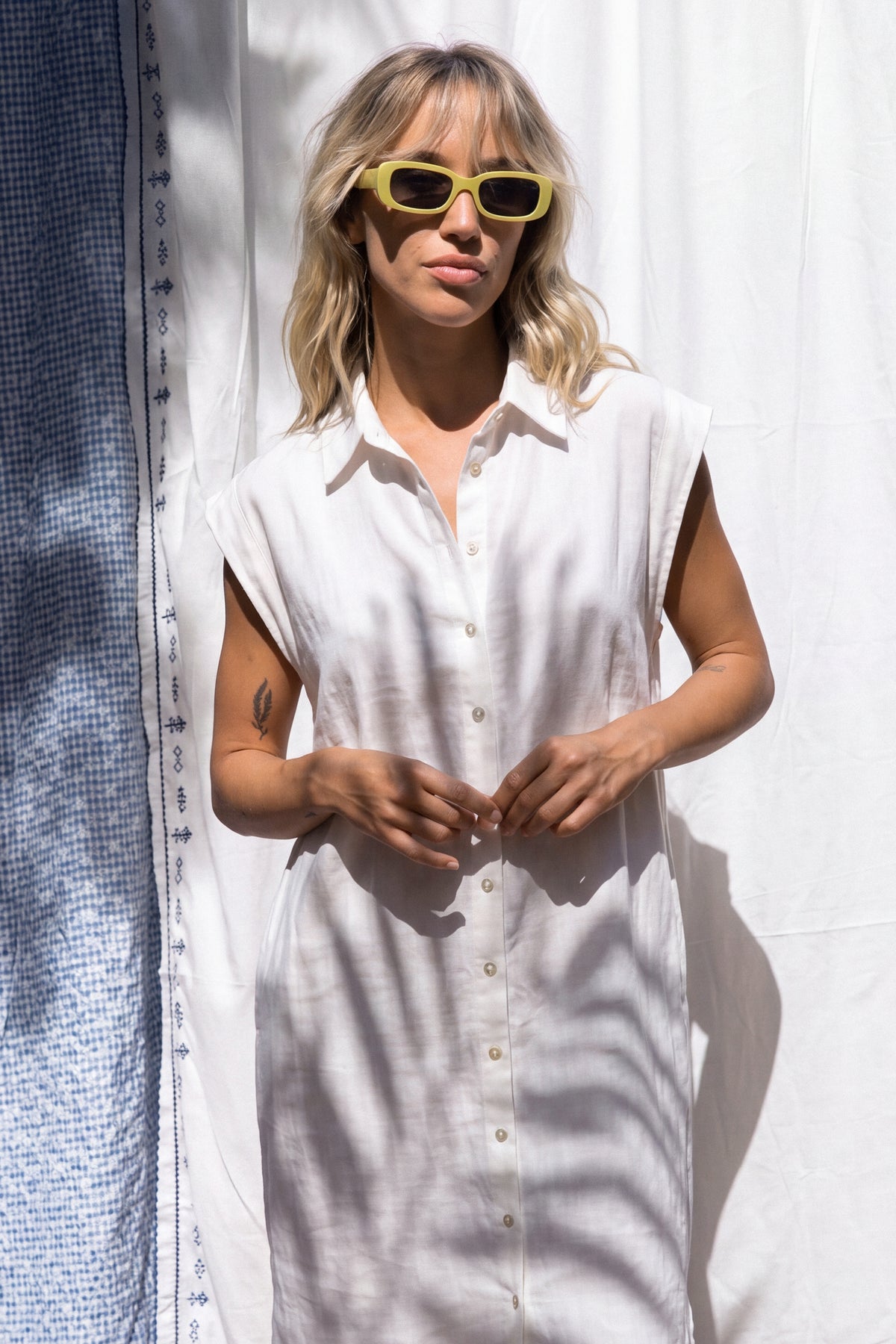 Robe Rayne à rayures écrues