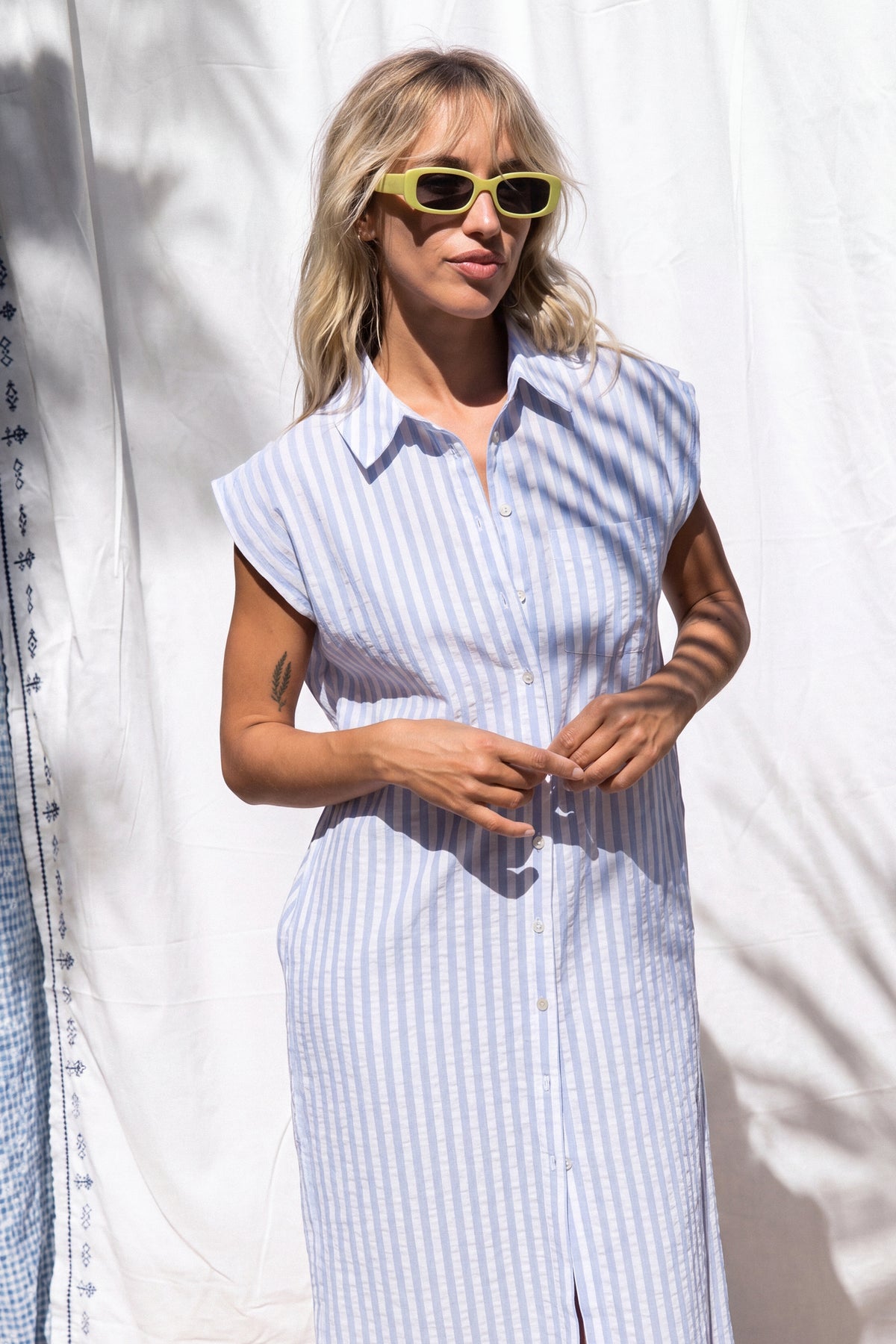 Blue Striped Rayne Dress