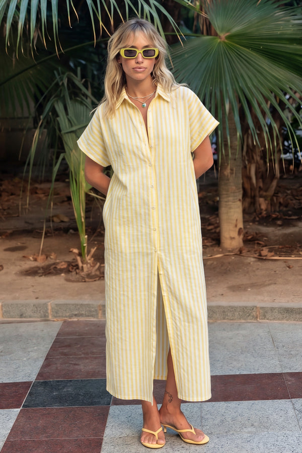 Robe Rayne à rayures jaunes