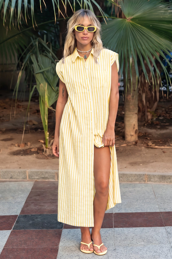 Robe Rayne à rayures jaunes