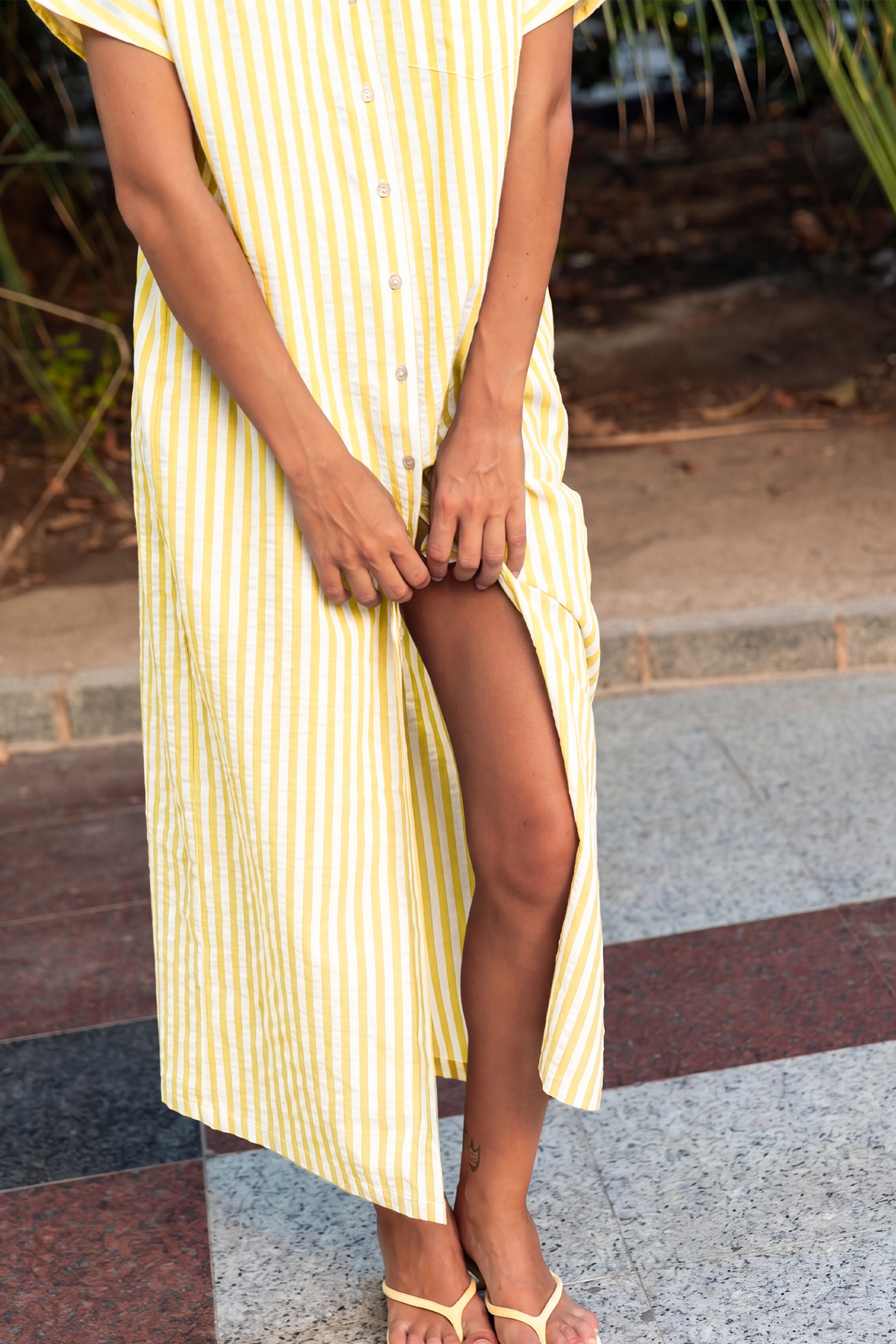 Rayne Yellow Striped Dress