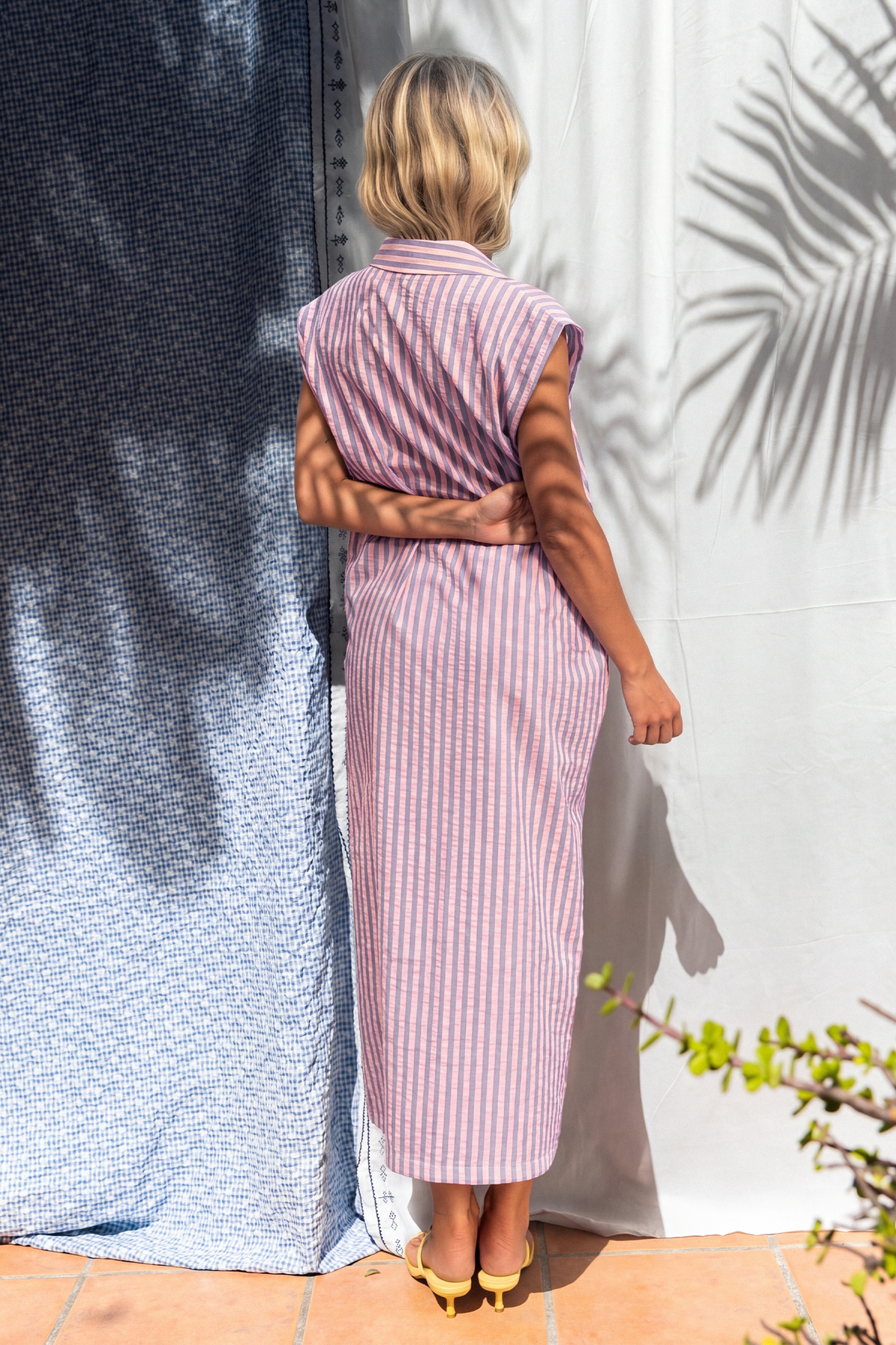 Purple striped Rayne dress