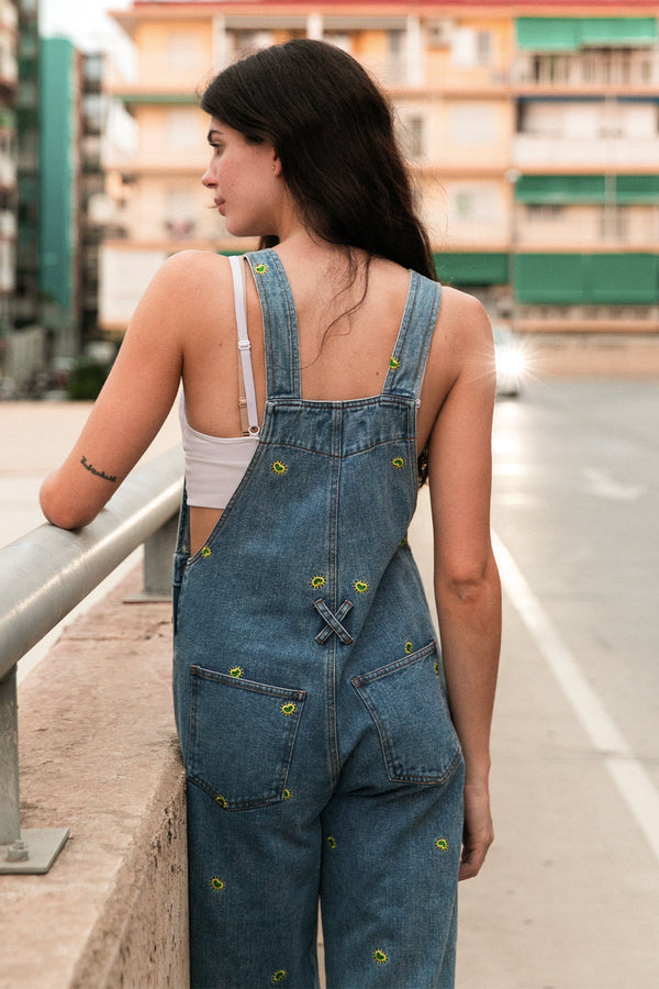 Combinaison en jean brodé Oguste
