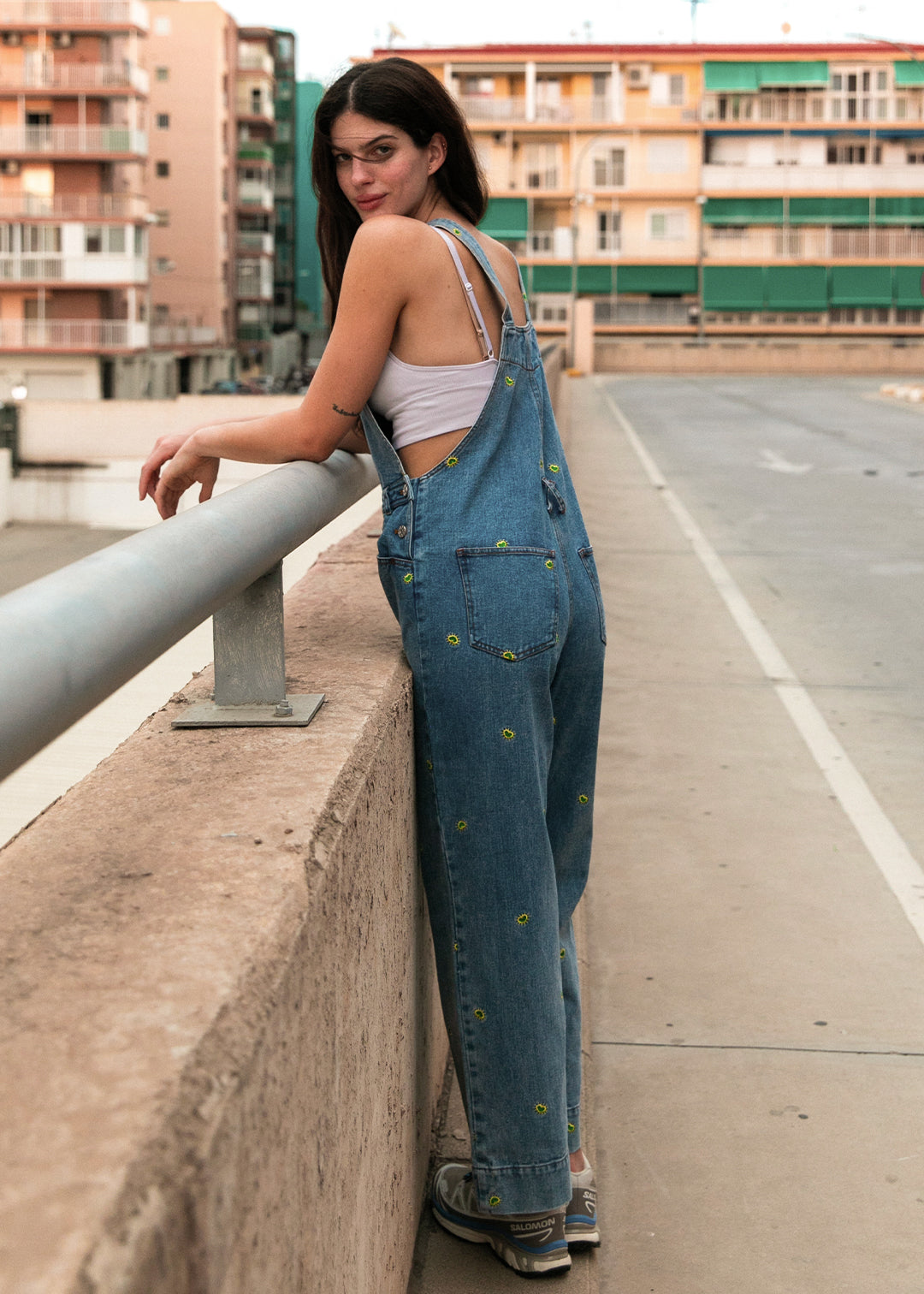 Combinaison en jean brodé Oguste