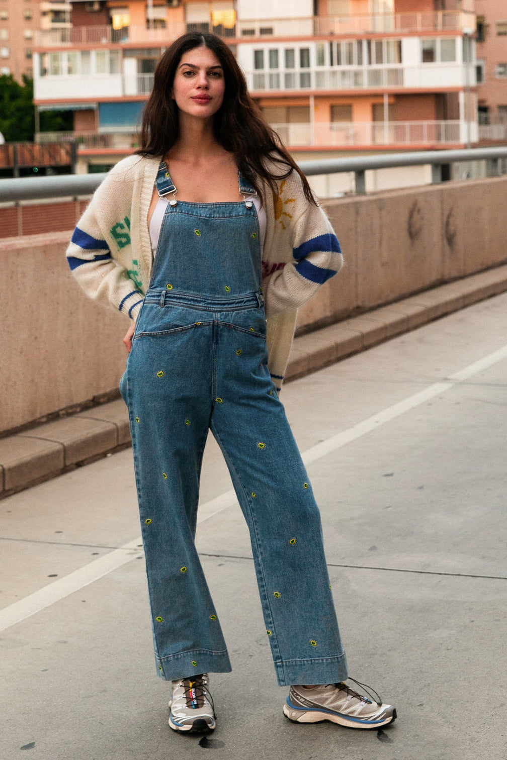 Combinaison en jean brodé Oguste